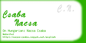 csaba nacsa business card